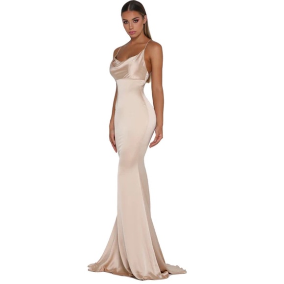 Portia and Scarlett Dana Gown in Champagne - Picture 2 of 11